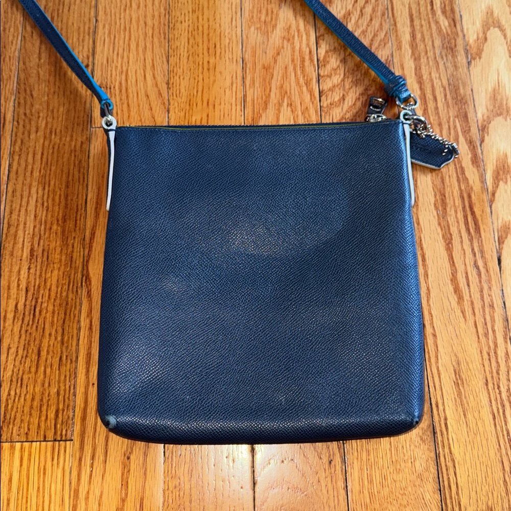 Coach Leather Crossbody Bag Navy - Picture 3 of 6